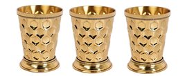 Handtechindia Brass Cocktail Drinkware Mint Julep Cups 12-OUNCE Gold Finish Cock - £49.84 GBP