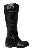 Enzo Angiolini EASAYLEM Black Leather Boot High Knee Biker Riding Zip 9.... - $2,244.62 MXN