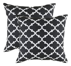 TreeWool (Pack of 2) Decorative Throw Pillow Covers Trellis Accent in 100% Cotto - £15.15 GBP