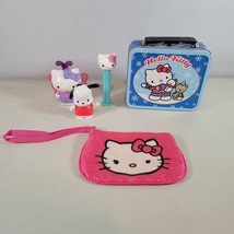 Hello Kitty Toy Lot Pochacco Dog, Hello Kitty, Mini Lunch Box, Pez, Wristlet - £20.05 GBP