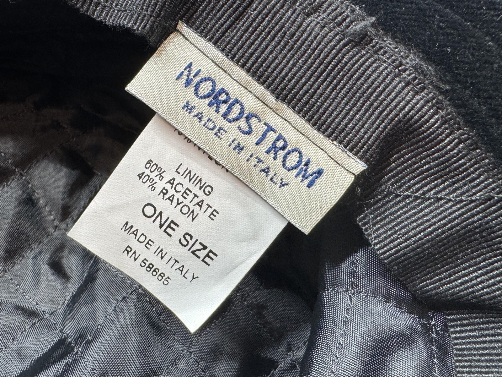 Nordstrom Hat Bucket Fitted Mens One Size Black White Glen Plaid Made in Italy Item image 7