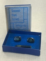 Vintage Handmade Silver Cuff Link and Suit-Coat Clip Set from Israel - £47.31 GBP