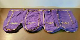 Set of Four (4) Crown Royal 13&quot; x 9&quot; Purple Drawstring Liquor Bags - £7.89 GBP