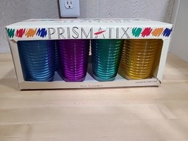 8x Modern Multicolor 80s CRYSTL R50 18 Oz 5.5&quot; Thermoplastic Tumblers USA VTG - £24.97 GBP
