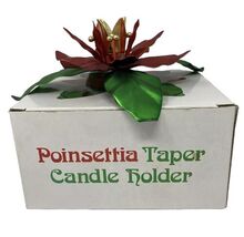 Vintage Dept. 56 Poinsettia Taper Candle Holder - €13,75 EUR