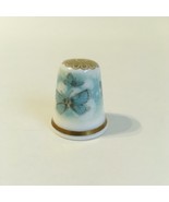 Butterfly Spode Thimble Vintage Fine Bone China England Teal Green White... - $10.00