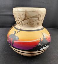 Navajo End of Trail Dream Catcher Vase Signed Pauline Blackhorse - $23.99
