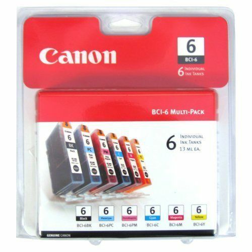 Primary image for Canon BCI 6 Pack Set Color Ink - printer S9000 S830D S820D i9100 i960 i950 i900D