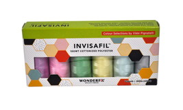 WonderFil InvisaFil Luscious and Lovely Cottonized Polyester Mini Thread Pack - £24.68 GBP