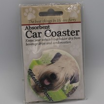 Super Absorbent Car Coaster - Dog - Wheaten Terrier - $5.44