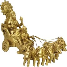 Antique The Lord Sun Chariot Surya Bhagwan Rath Brass Idol God Of Sun - $259.88
