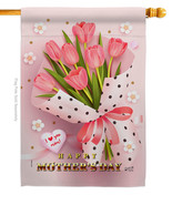 Mommy Day Bouquet House Flag Mother 28 X40 Double-Sided Banner - £29.55 GBP