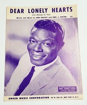 Dear Lonely Hearts Nat King Cole 1962 Sheet Music Lyrics Slight Wood Smoke Smell - £7.82 GBP