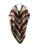 Some Days Lovin Crochet Poncho Multi Color Striped Women One Size Fits All  - €14,23 EUR