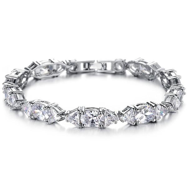 Crystal Tennis Silver Bracelet - $22.99