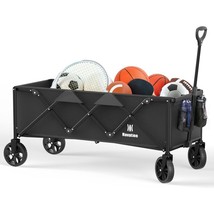 Collapsible Folding Wagon Cart Heavy Duty Foldable Utility Cart Portable... - $74.44