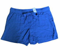 NEW LOFT Shorts Elastic Tie Waist Relaxed Fit Blue Women’s Size M NWT - £13.13 GBP