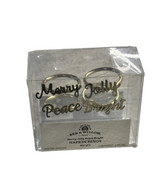 !   Bee &amp; Willow Christmas Napkin Ring Set in Gold (Set of 4) Merry/Joll... - $516.67 MXN