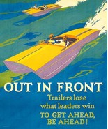 Out In Front - Leaders Win - 1920&#39;s - Work Motivational Poster - £26.37 GBP