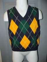 Janie And Jack Multi Color Argyle Sweater Vest Size 18-24 Months Boy&#39;s EUC - £15.57 GBP