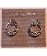 Sterling Silver Hoop Earrings NOC 7/8&quot; - £27.38 GBP