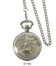 Silver Eagle 46mm-milano-expressions-engraved-pocket-watch-3774 - £27.00 GBP