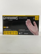 Vinyl Gloves Powder Free &amp; Latex Free Large 100 ct Gloves Box - £7.98 GBP
