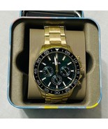Fossil BQ2493 Green Bannon Multifunction Golden Tone Stainless Steel Watch - £86.09 GBP