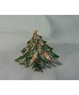 HOLIDAY PIN BROOCH CHRISTMAS TREE GREEN SPARKLES &amp;  RHINESTONES  NEW - $6.79