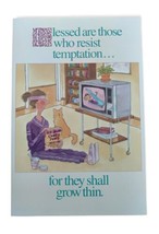 Vintage Poster Exercise Diet Humor Funny Cartoon 1988 Argus USA 13.5&quot;x9&quot; - £14.19 GBP