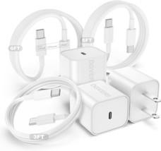 Fast Charger For Iphone 15 Charger Fast Charging 3Pack, 3+6+6Ft Usbc To, 2Nd - £23.14 GBP