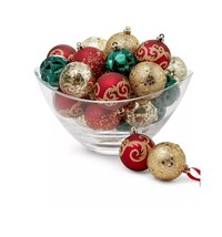 Holiday Lane   Set of 30 Gold, Red, Burgundy &amp; Green Shatterproof Ball O... - $34.60