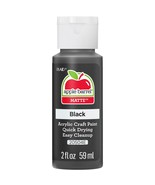Apple Barrel, Black, Matte Finish Acrylic Craft Paint, 2 oz - $70.40 MXN