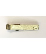 Signed Swank Textured Tie Clip Bar Vintage Gold Tone Small - £7.12 GBP