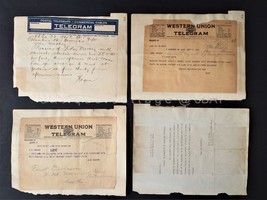 Lot 1921 Antique Wwi Telegrams Mackey Soldier Killed Fremont Oh Military Letters - £68.49 GBP