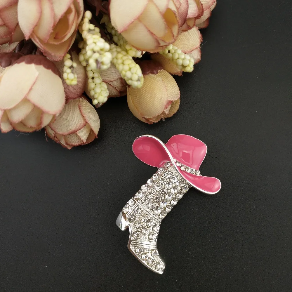 50pcs/lot free shipping colors enamel boy Hat Boots Shoe rhinestone brooch pin f - £398.93 GBP