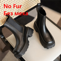 Wedged Boots For Women Autumn Winter Genuine Leather Shoes Woman Mixed Colors Pa - £118.76 GBP