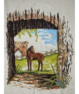 Vintage Horse Equestrian Paragon Needlecraft Crewel Embroidery Finished ... - $35.95