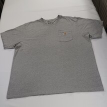 Carhartt K87 HGY Men's Gray Pocket Cotton Blend Short Sleeve T-Shirt Size 2XL image 15
