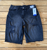 H&amp;M NWT boy’s slim fit distressed denim shorts size 20 black M8 - £10.88 GBP