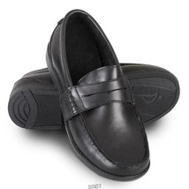 Pedlite Men&#39;s Size 7.5 The Neuropathy Loafers Dress Shoes Black Leather - £38.02 GBP