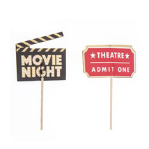 Movie Night Star Cupcake Toppers Birthday Party Supplies 24 Count - £3.92 GBP