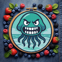 Octopus in winter - Cross-stitch pattern PDF - Instant download - $5.00