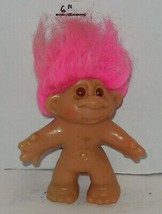 Vintage My Lucky Russ Berrie Troll 6&quot; Doll Pink Hair - £11.24 GBP