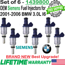 NEW Siemens OEM x6 Best Upgrade Fuel Injectors for 2001-2006 BMW 3.0L V6 1439800 - £295.81 GBP