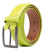 HOT Lemon Green Mens Genuine Leather Belts for Men Dress Belt  Size 32-46 - $23.80