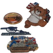 4 Fridge Magnets Gettysburg Pennsylvania Union Confederacy Battle Teddy ... - £7.44 GBP