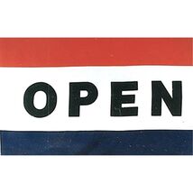 3x5 Red White Blue OPEN Flag Business Message Flag New - $9.79