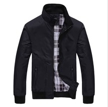 Mwxsd  Autumn Casual Mens Slim fit Jacket Men Soild stander collar jacket and co - £88.92 GBP