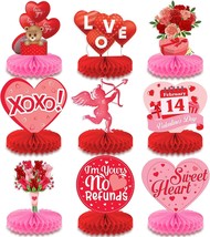 KatchOn, Valentines Day Centerpiece for Table - Pack of 9 | Pink Valentines Day - £16.24 GBP